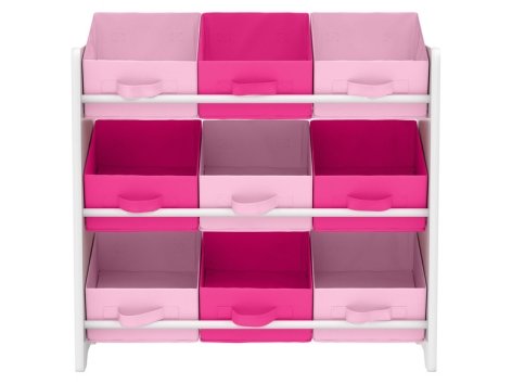 LIVARNO home Meuble de rangement pour enfants, avec 9 boîtes textiles