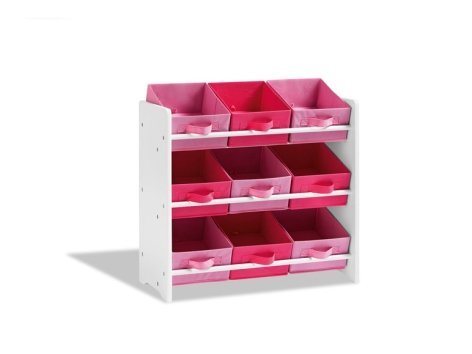LIVARNO home Meuble de rangement pour enfants, avec 9 boîtes textiles