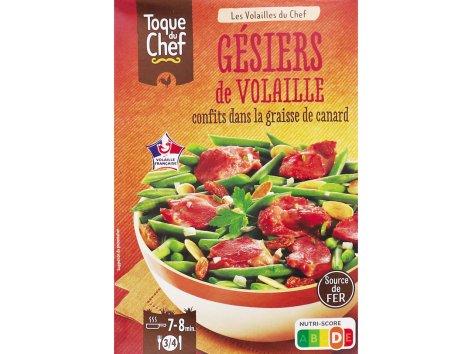 Gésiers de volaille confits