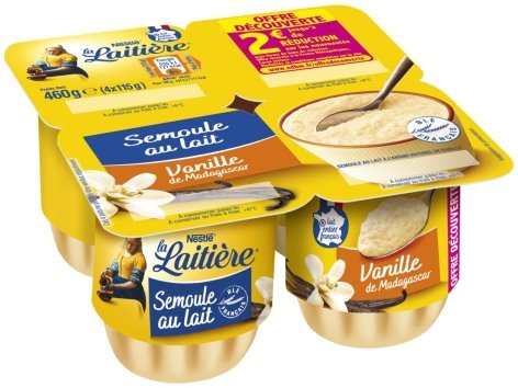 La Laitière semoule au lait vanille