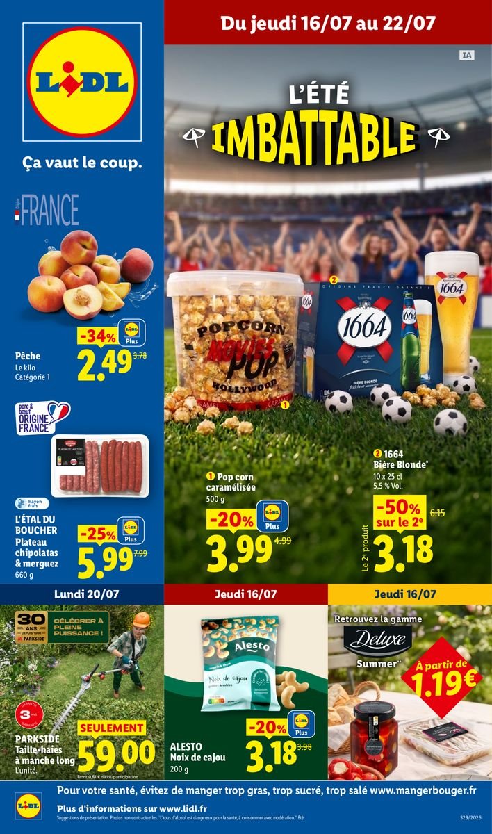 Les promos de la semaine