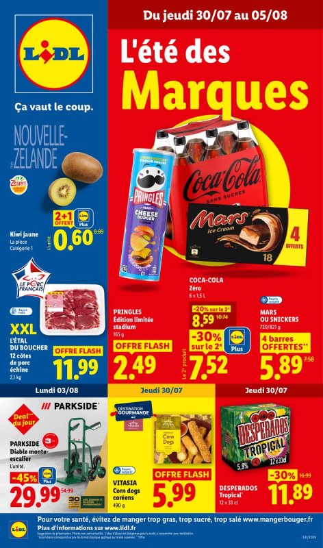 Les promos de la semaine - Offres valables à partir du jeu. 30 juillet 2026
