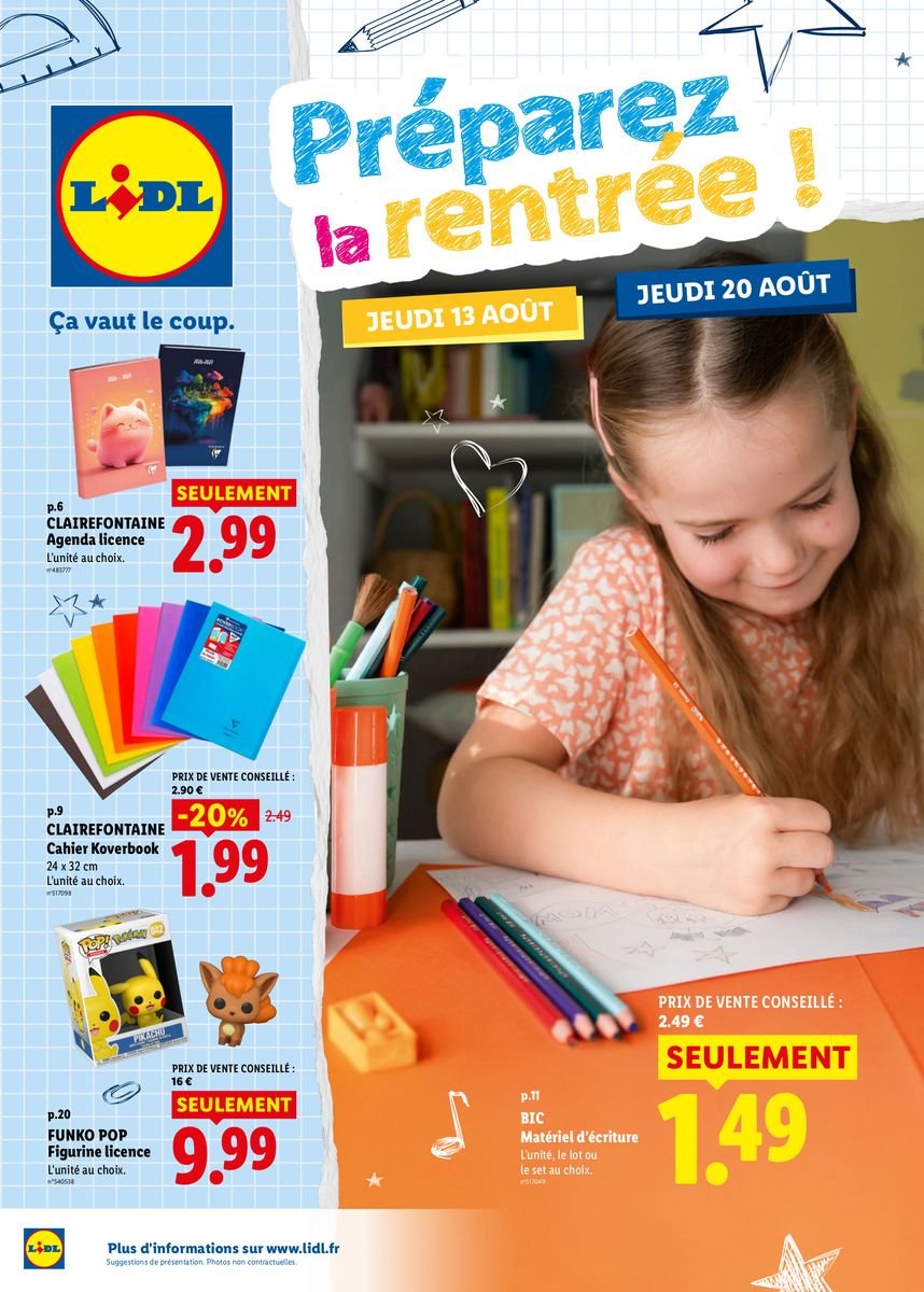 Préparez la rentrée - Offres valables à partir du jeu. 13 août 2026