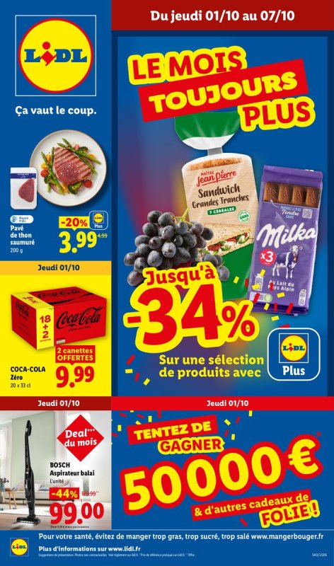 Les promos de la semaine - Offres valables à partir du jeu. 01 octobre 2026