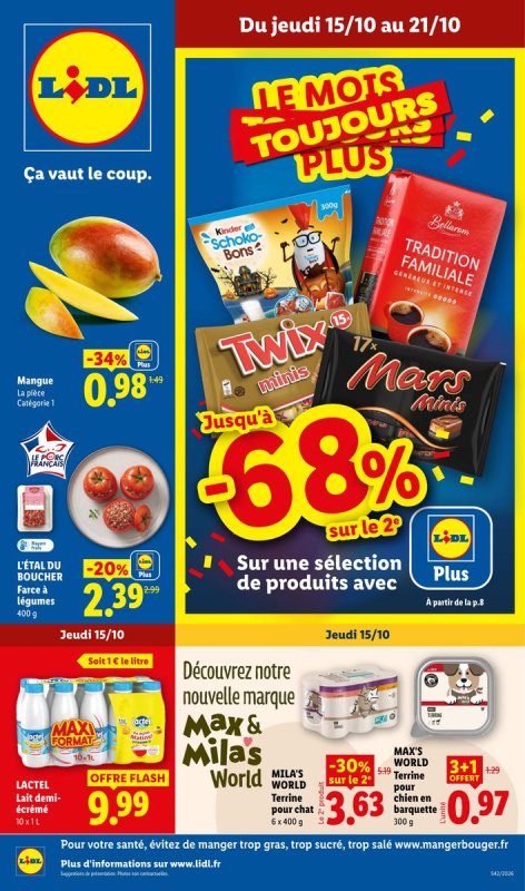 Les promos de la semaine - Offres valables à partir du jeu. 15 octobre 2026