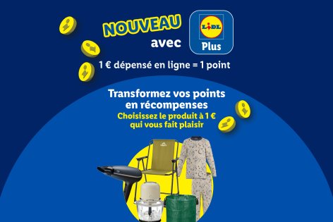 Lidl Points - Produits à 1€ - Offres valables à partir du lun. 12 octobre 2026