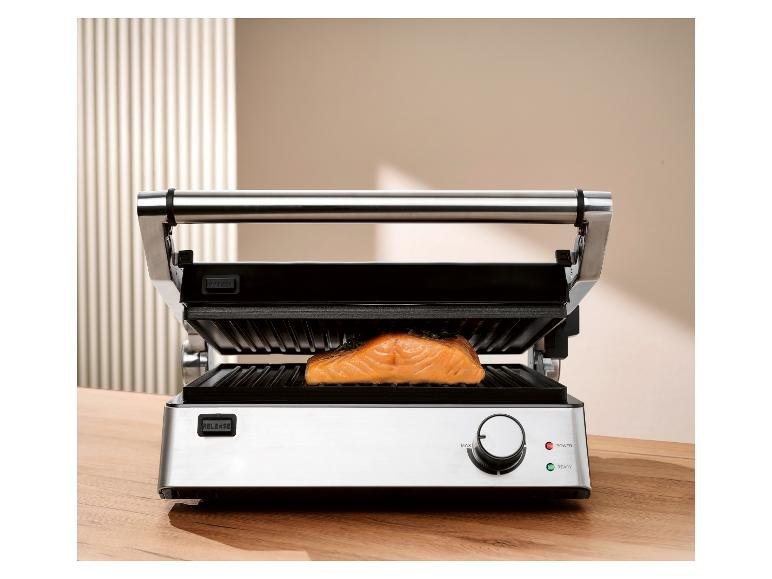 Grill de contact, ouverture à 180° Gril de contact, pliable à 180°