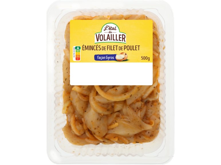 Émincés de filet de poulet