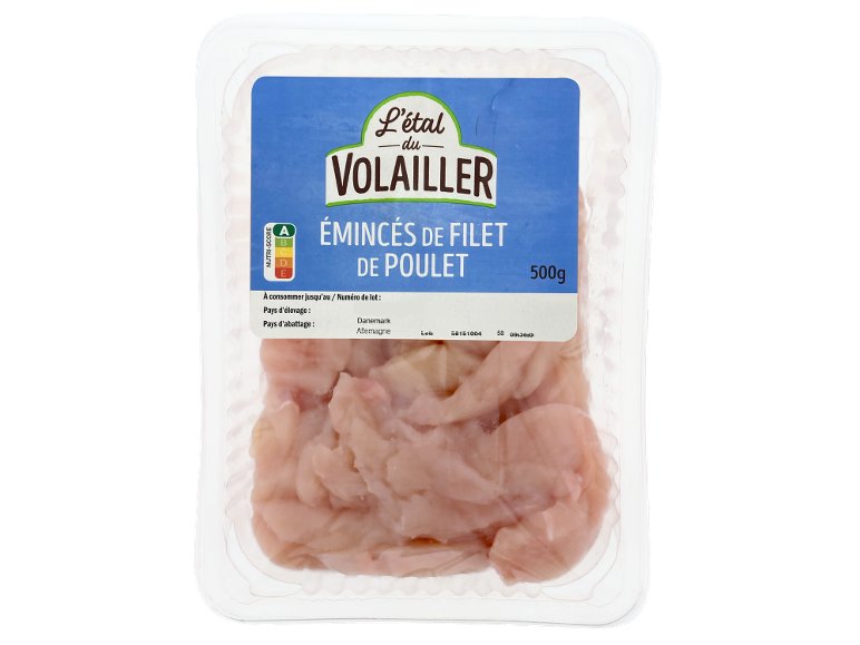 Émincés de filet de poulet