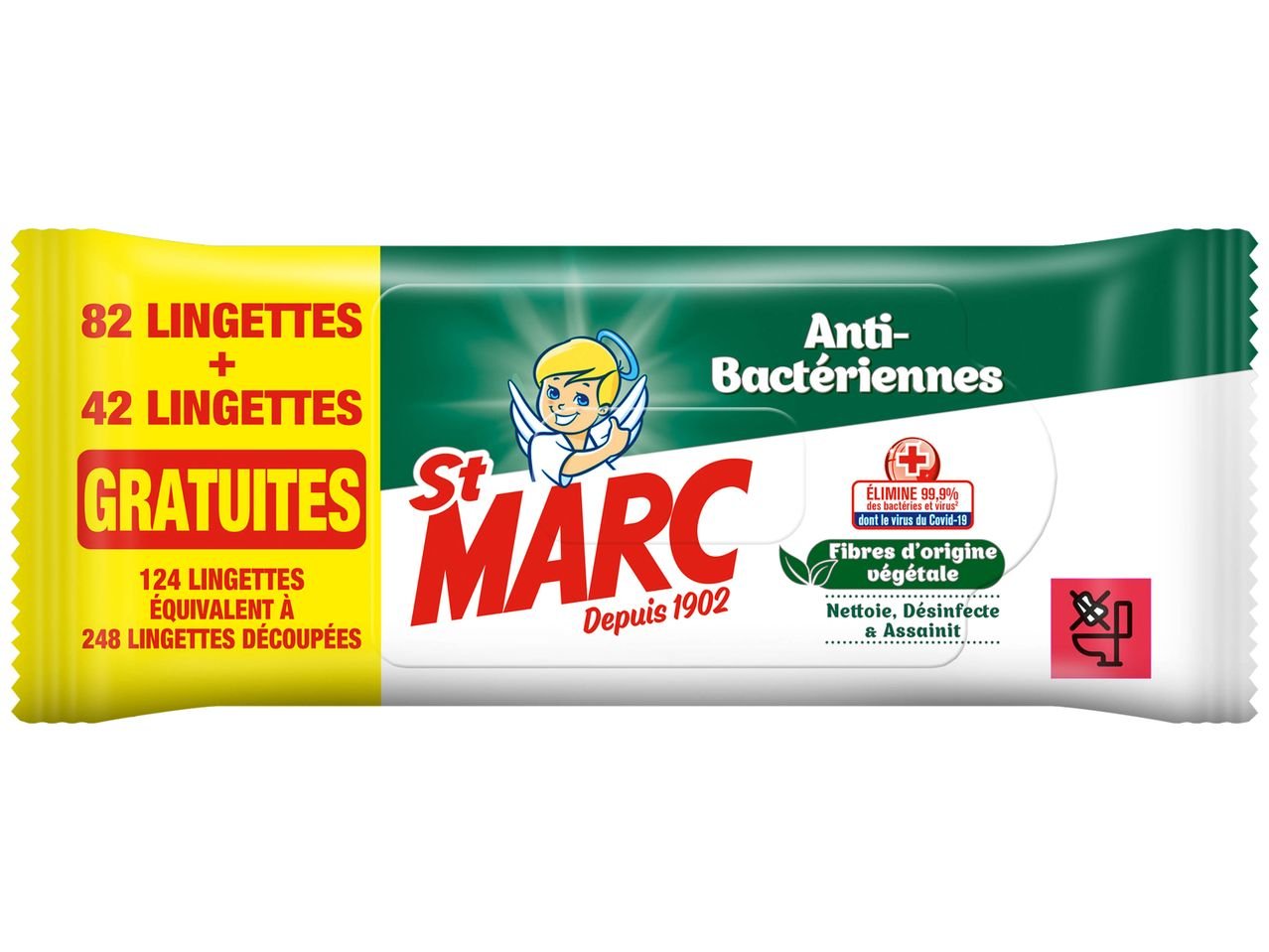 St Marc lingettes biodégradables désinfectantes