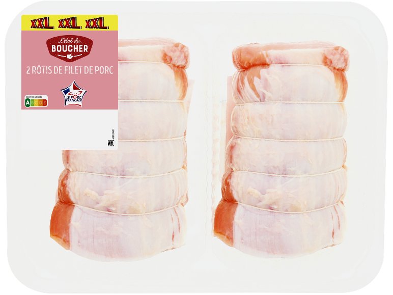 2 rôtis de filet de porc