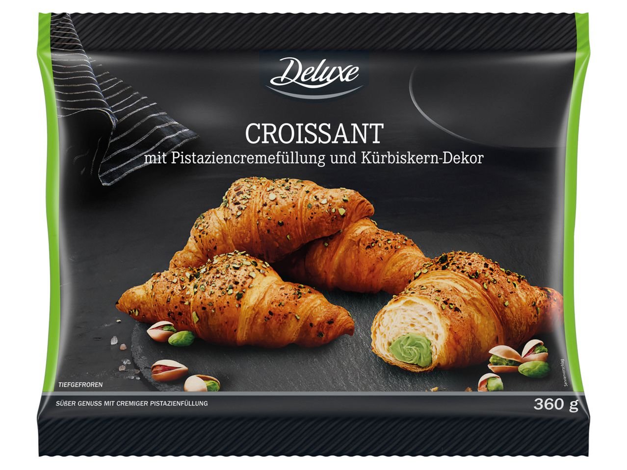 Croissants au beurre fourrés à la pistache