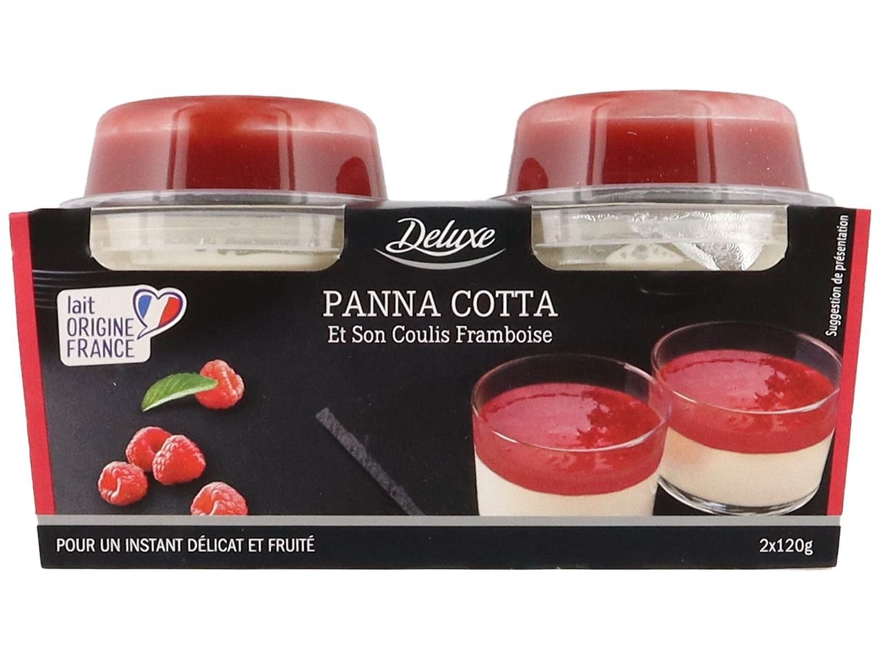 Panna cotta coulis framboise