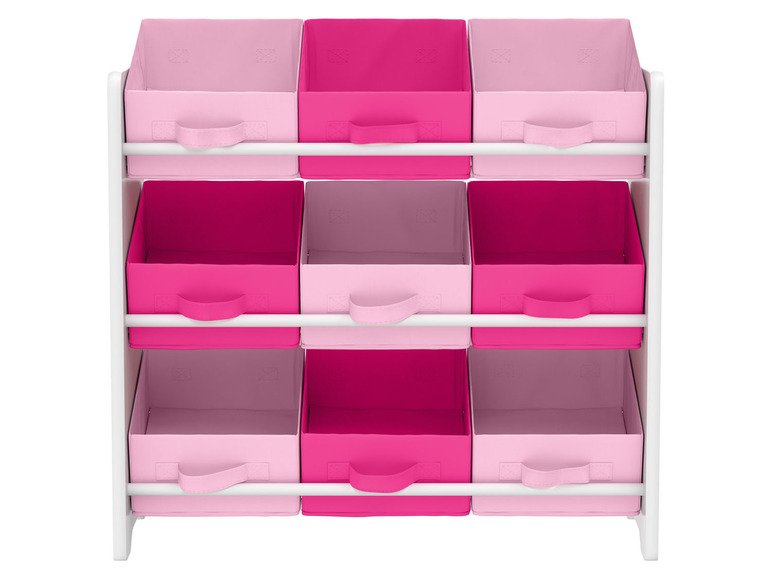 LIVARNO home Meuble de rangement pour enfants, avec 9 boîtes textiles