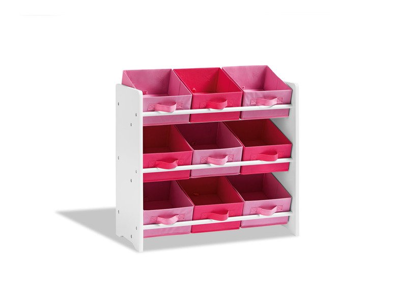 LIVARNO home Meuble de rangement pour enfants, avec 9 boîtes textiles