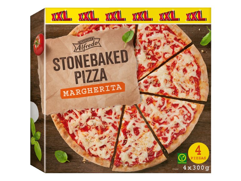4 pizzas margherita