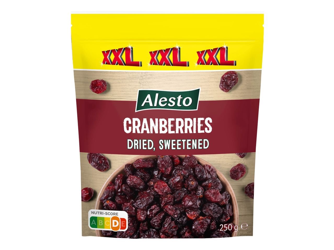 Cranberries séchées et sucrées