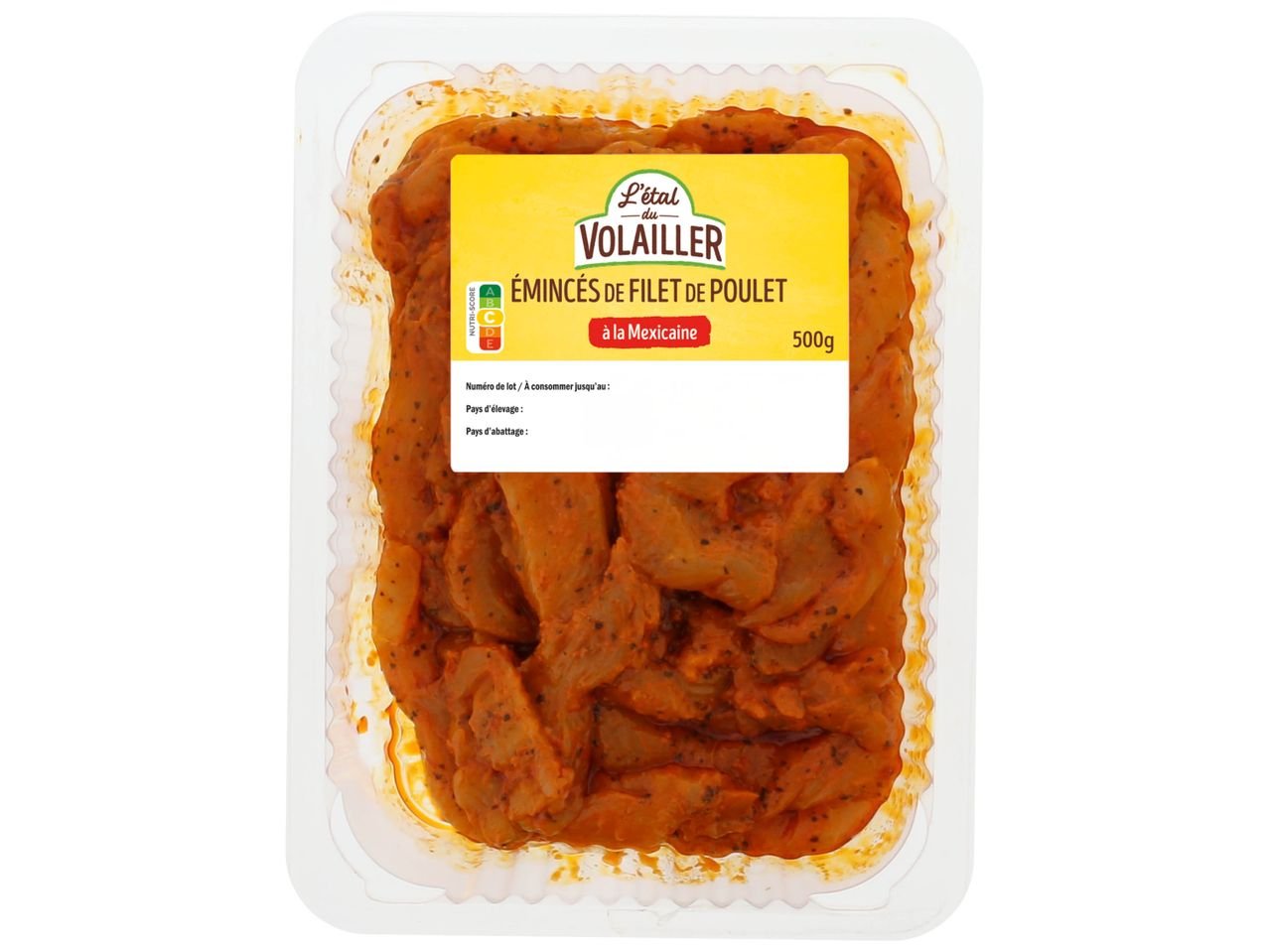 Émincés de filet de poulet à la mexicaine