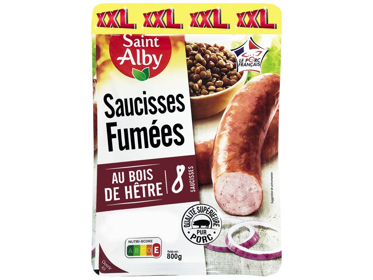 8 saucisses fumées au bois de hêtre