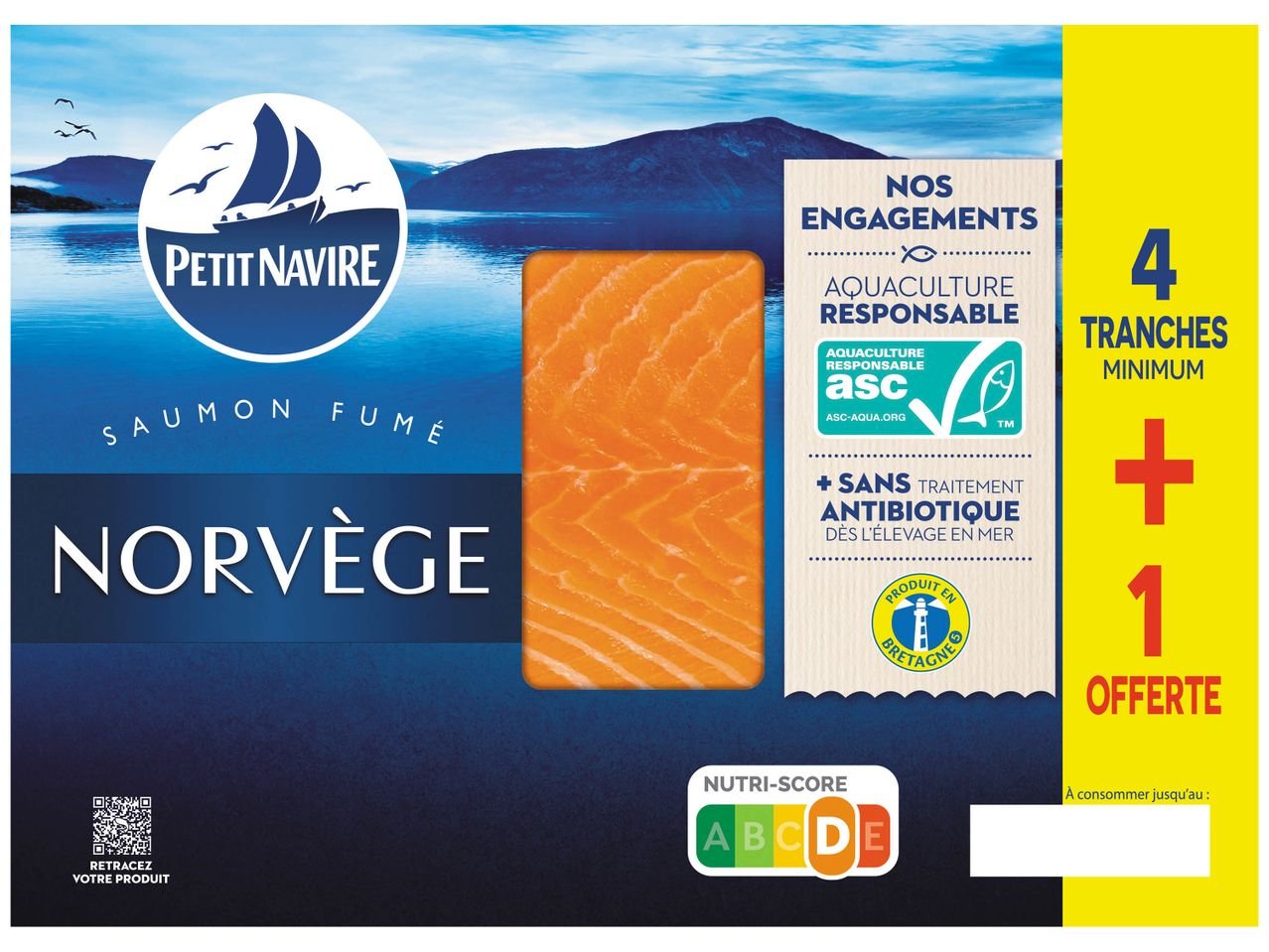 Petit Navire saumon fumé de Norvège