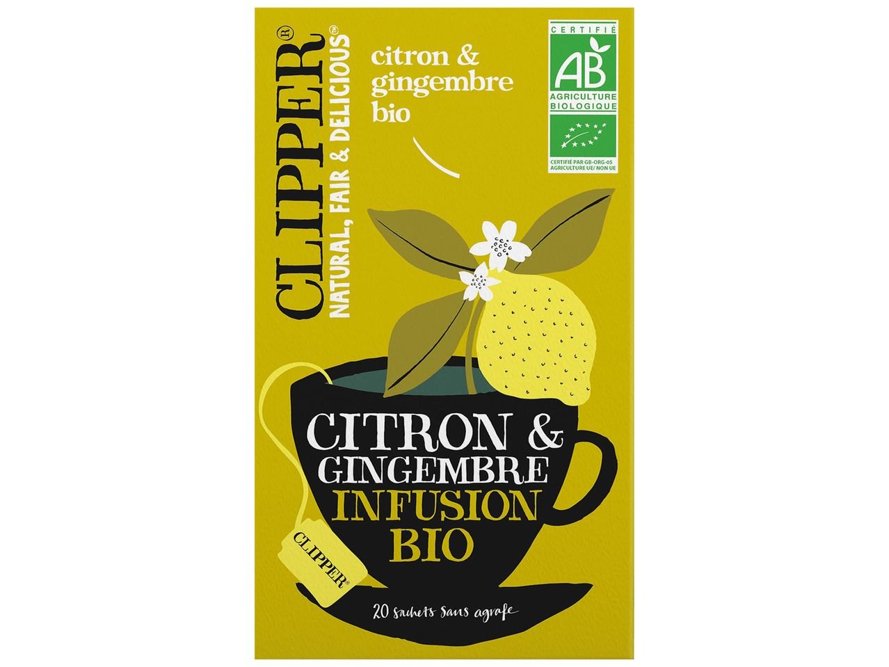 Clipper infusion citron gingembre bio