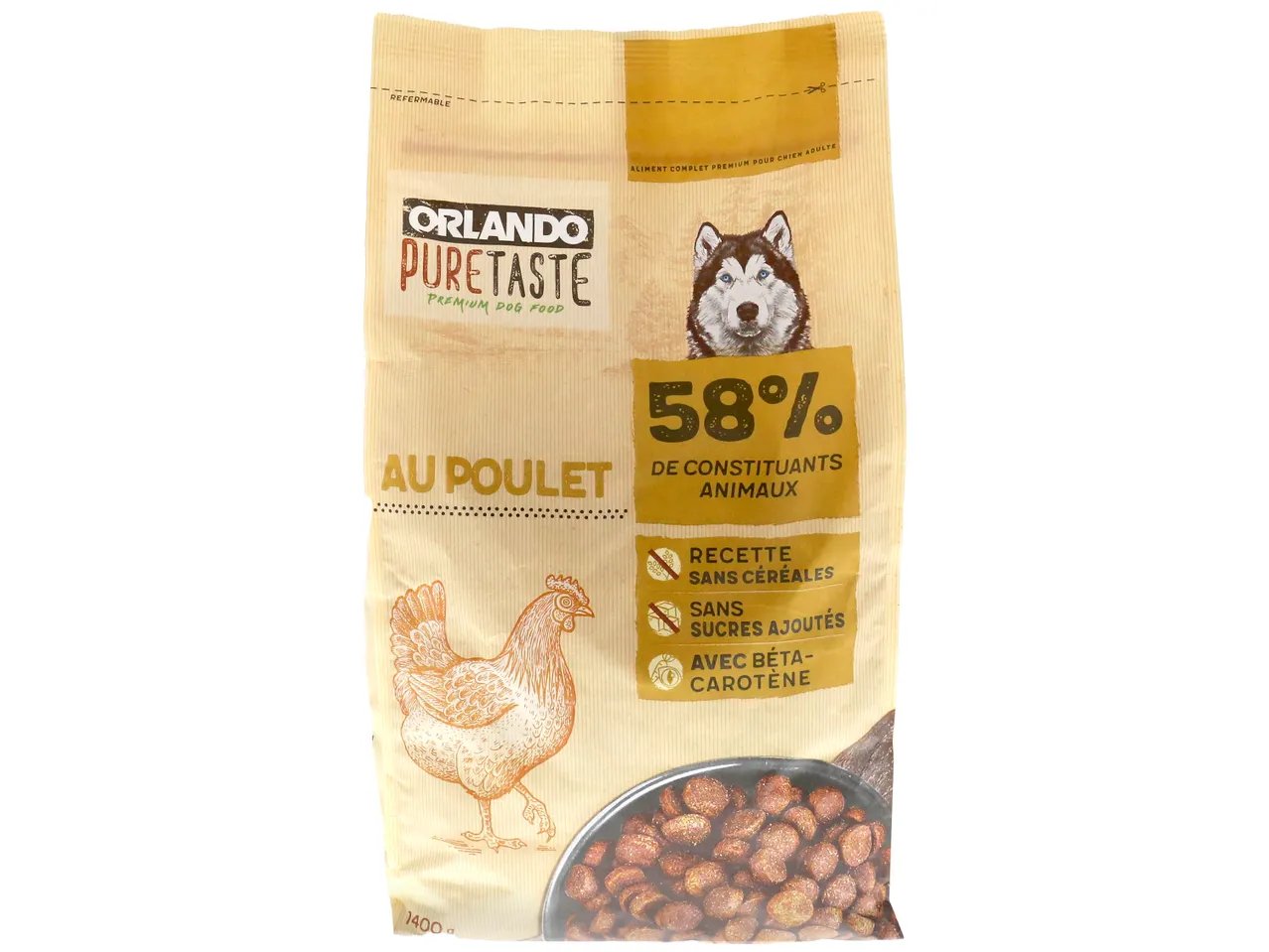 Croquettes pour chien nature