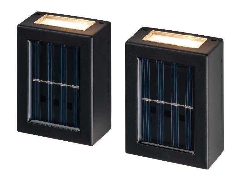 Lot de 2 Appliques murales solaires à LED