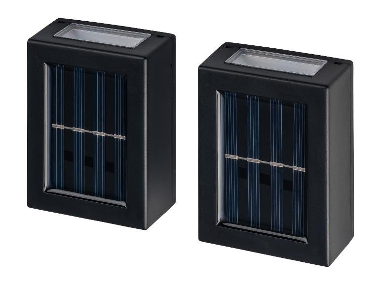 Lot de 2 Appliques murales solaires à LED