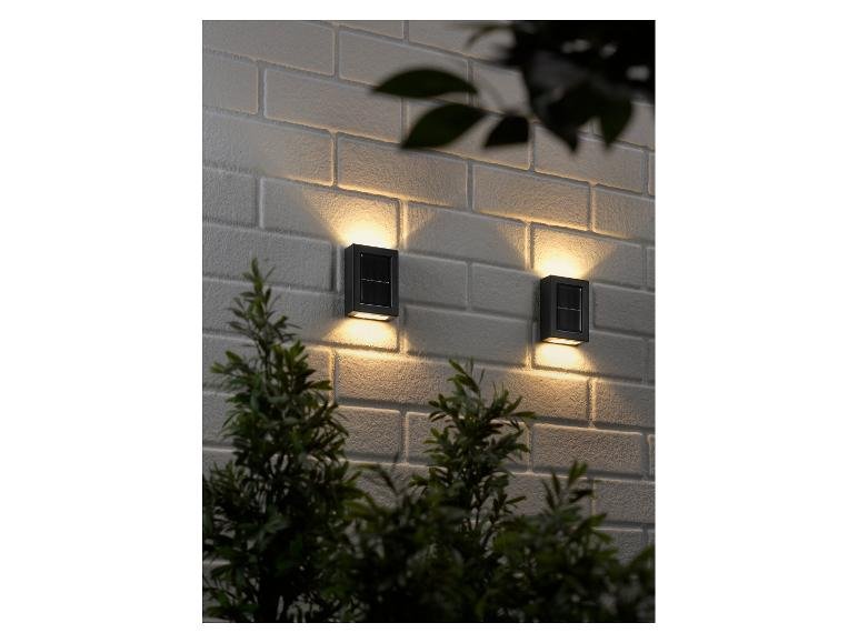 Lot de 2 Appliques murales solaires à LED