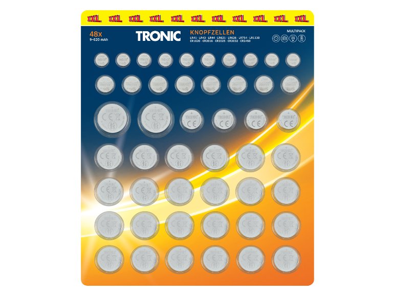 Pack de 48 piles bouton