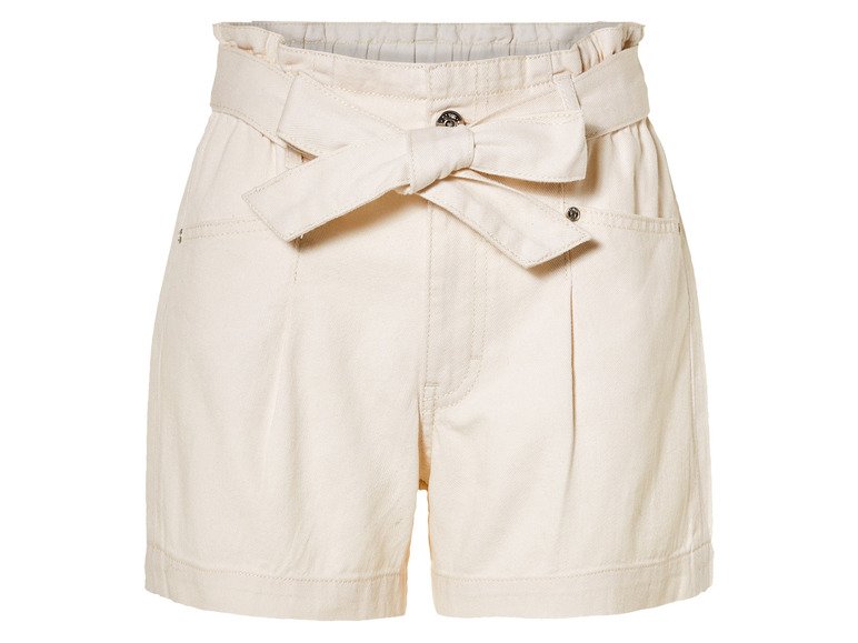 Short en jean paperbag femme