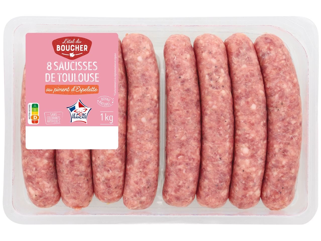8 saucisses de Toulouse au piment d'Espelette