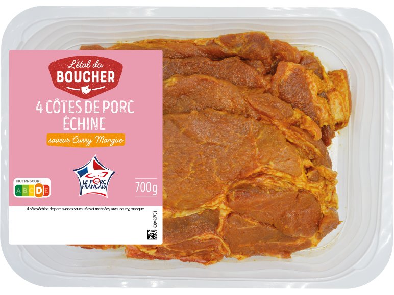 4 Côtes de porc échine