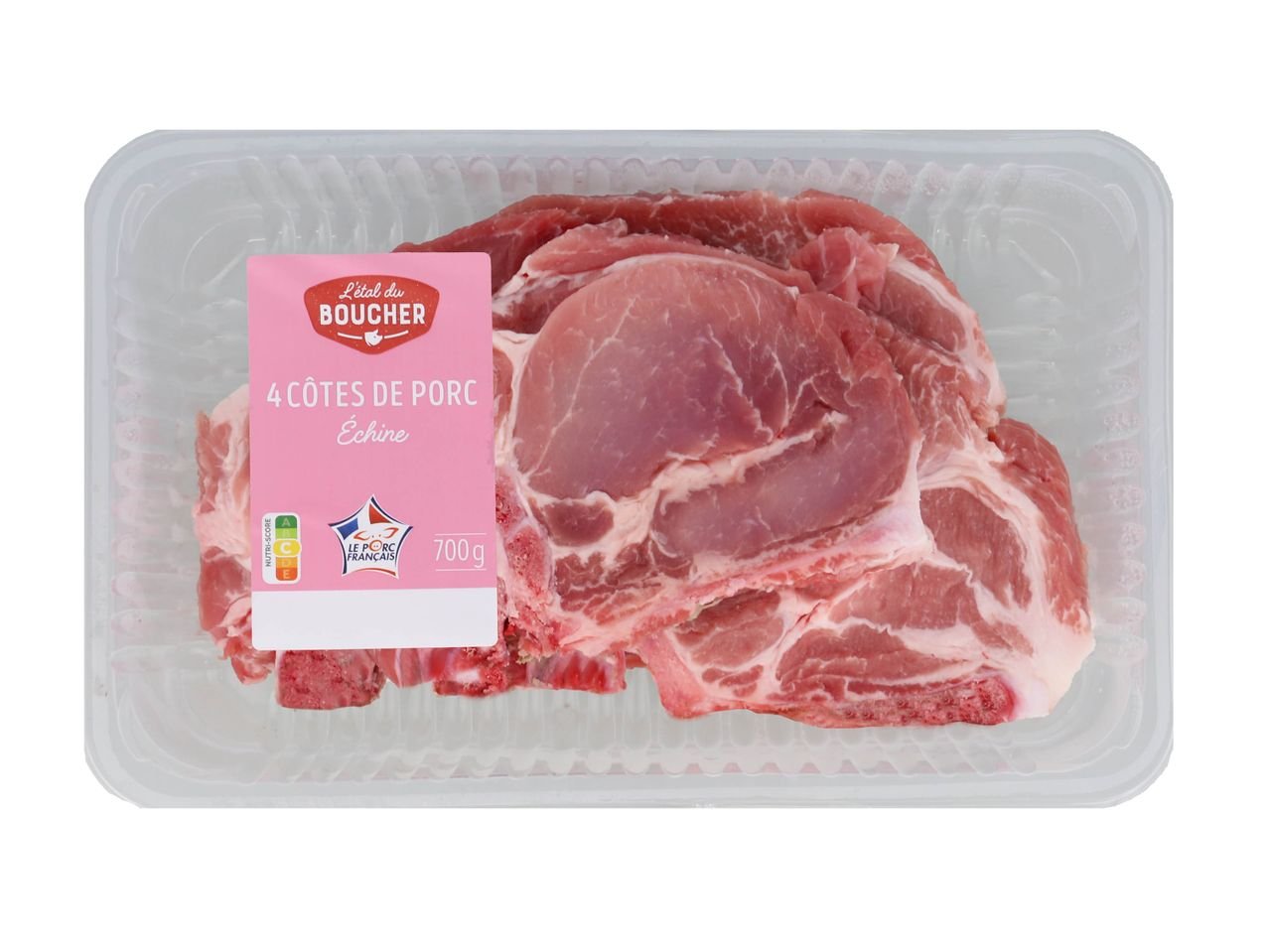4 côtes de porc échine
