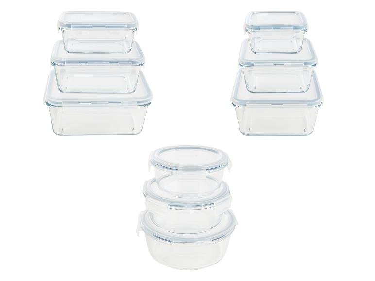 Set de 3 boîtes de conservation en verre