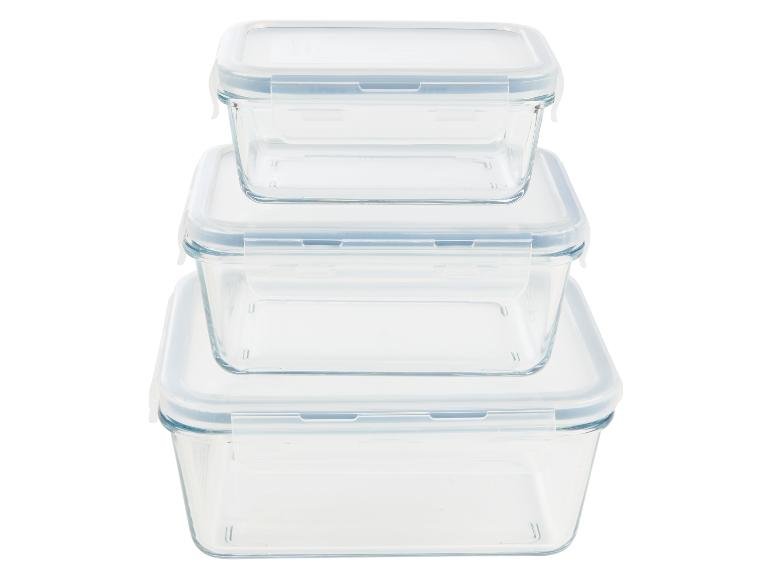 Set de 3 boîtes de conservation en verre