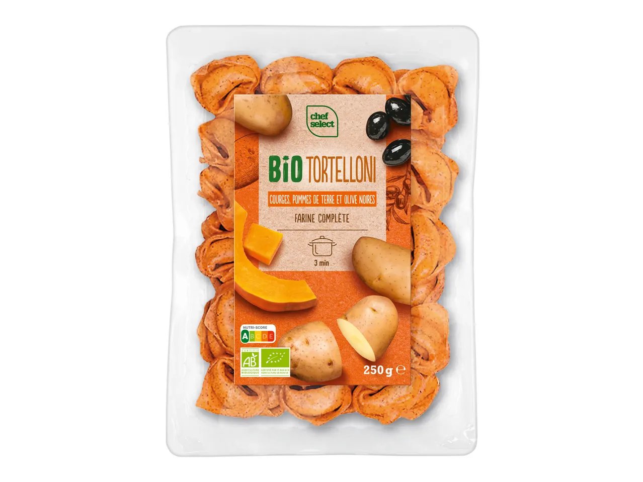 Ravioli au blé complet et tortellini Bio