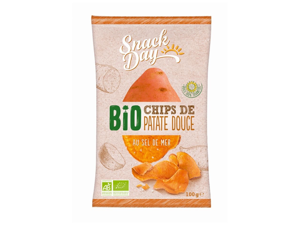 Chips de patate douce Bio