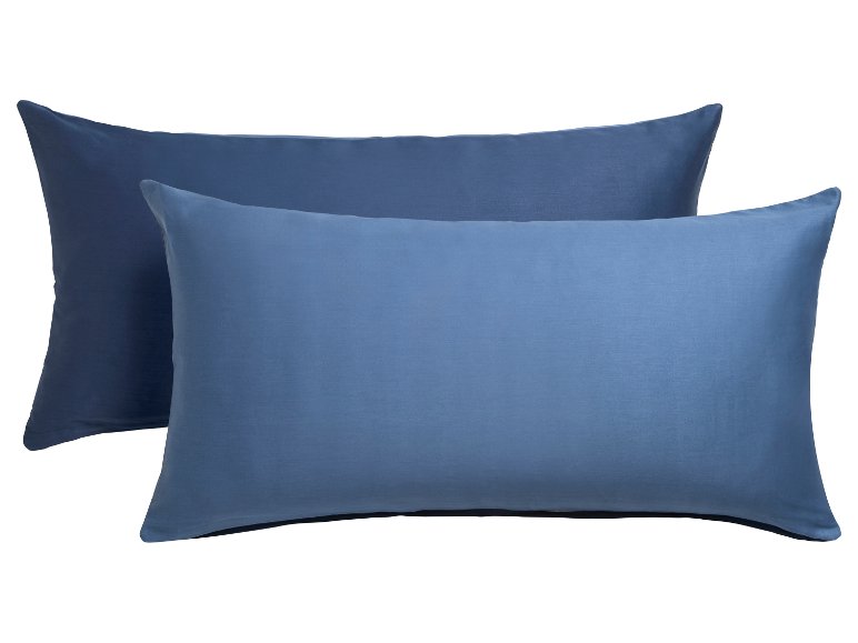Lot de 2 taies d'oreiller en satin, 70 x 50 cm