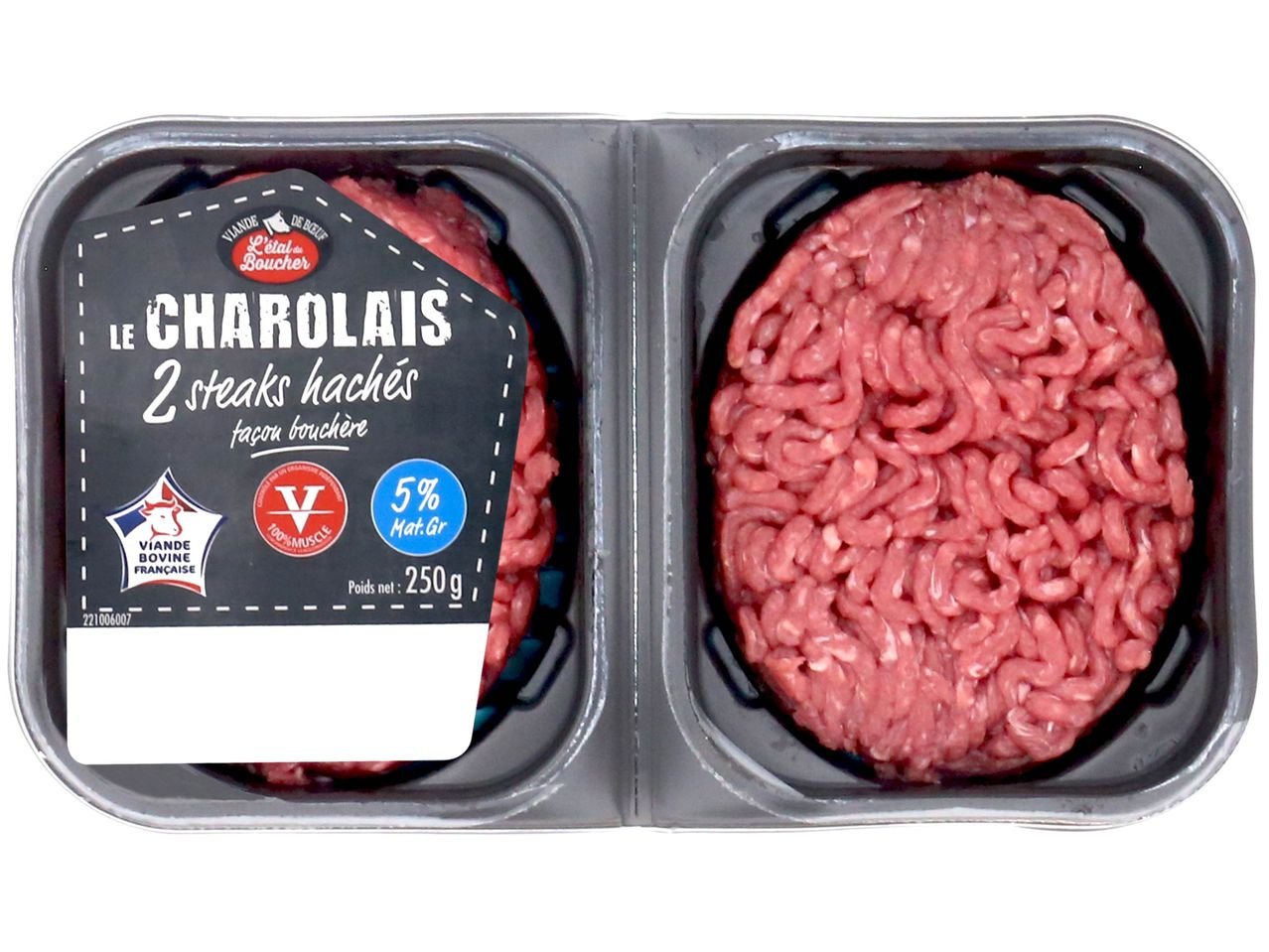 2 steaks hachés charolais