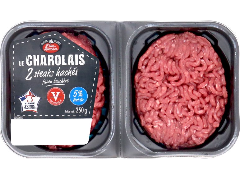 2 steaks hachés charolais