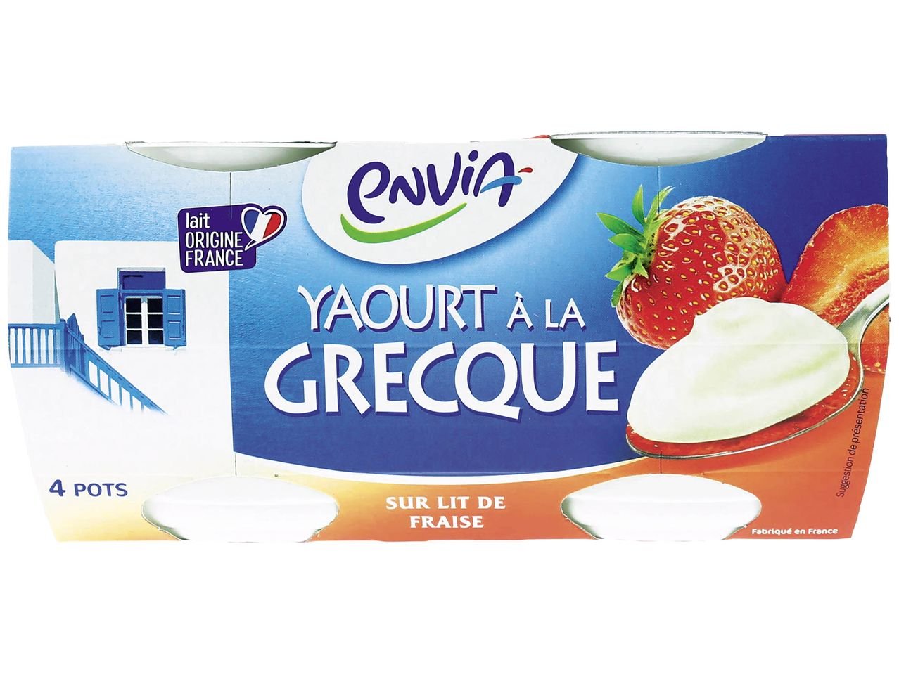 Yaourts à la grecque sur lit de fraise