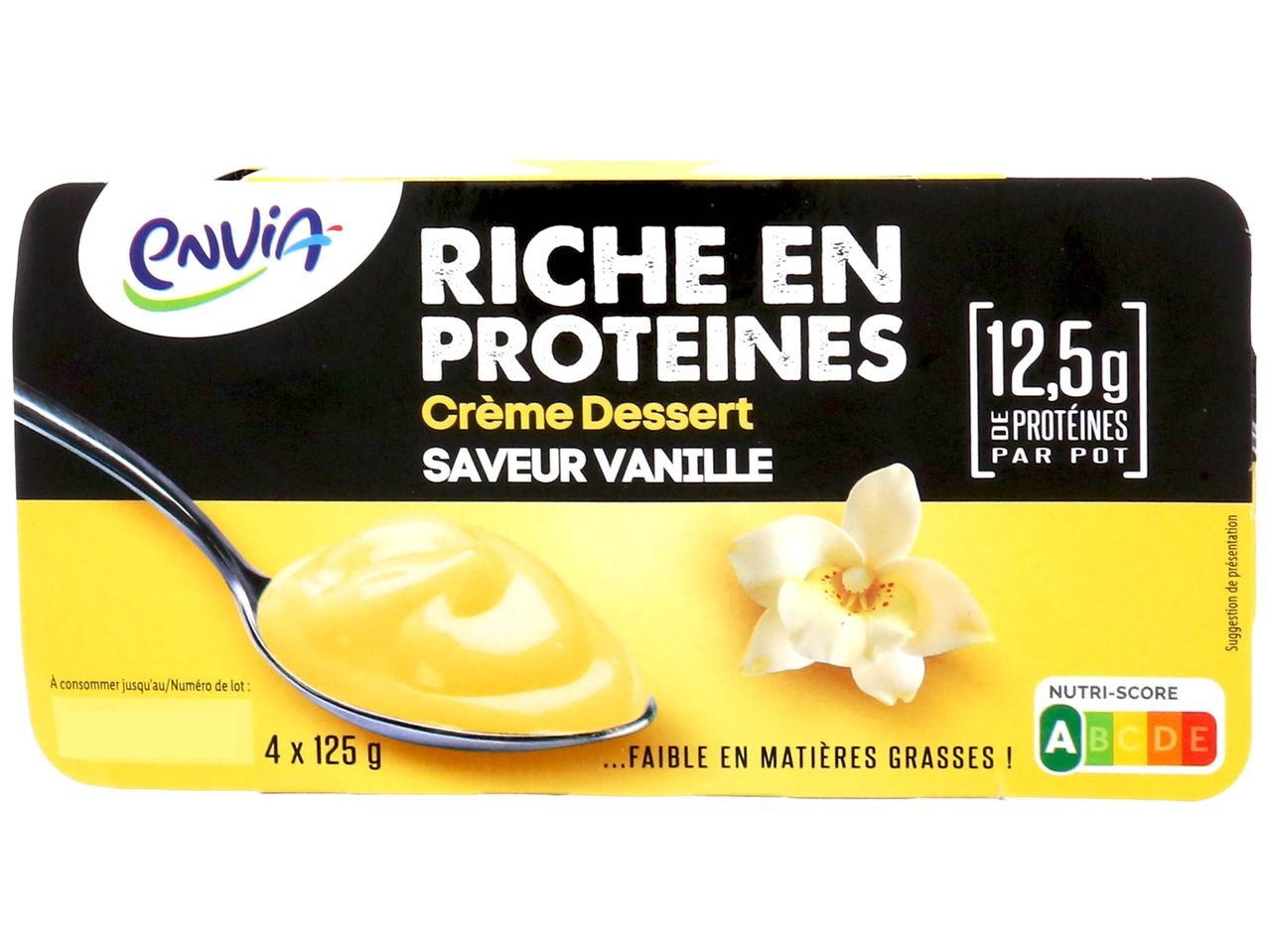 Crème dessert riche en protéines vanille