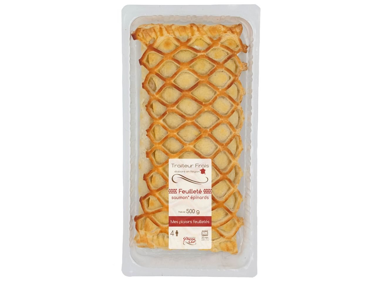 Feuilleté au saumon et épinards