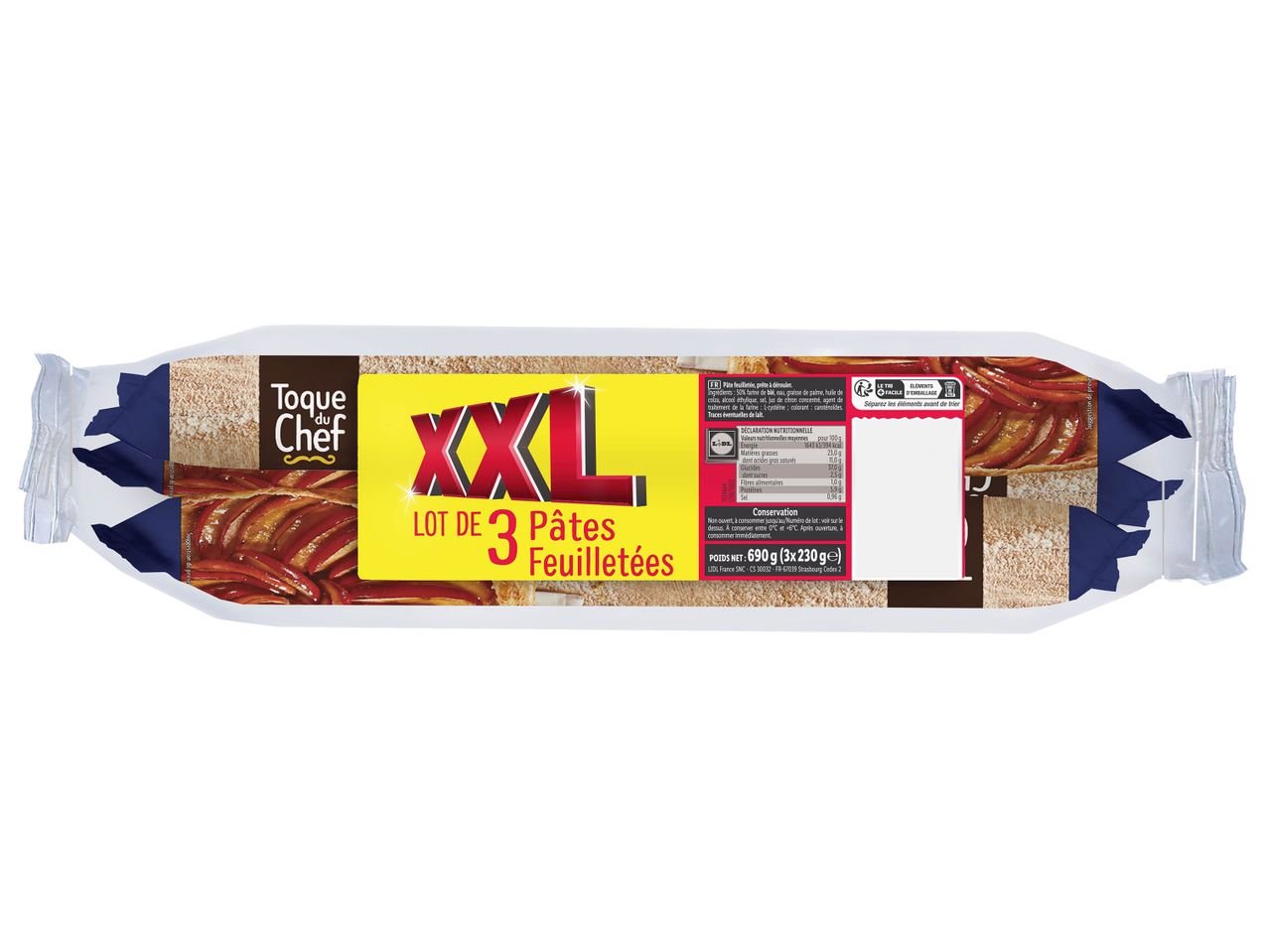 Pâte feuilletée végétale XXL