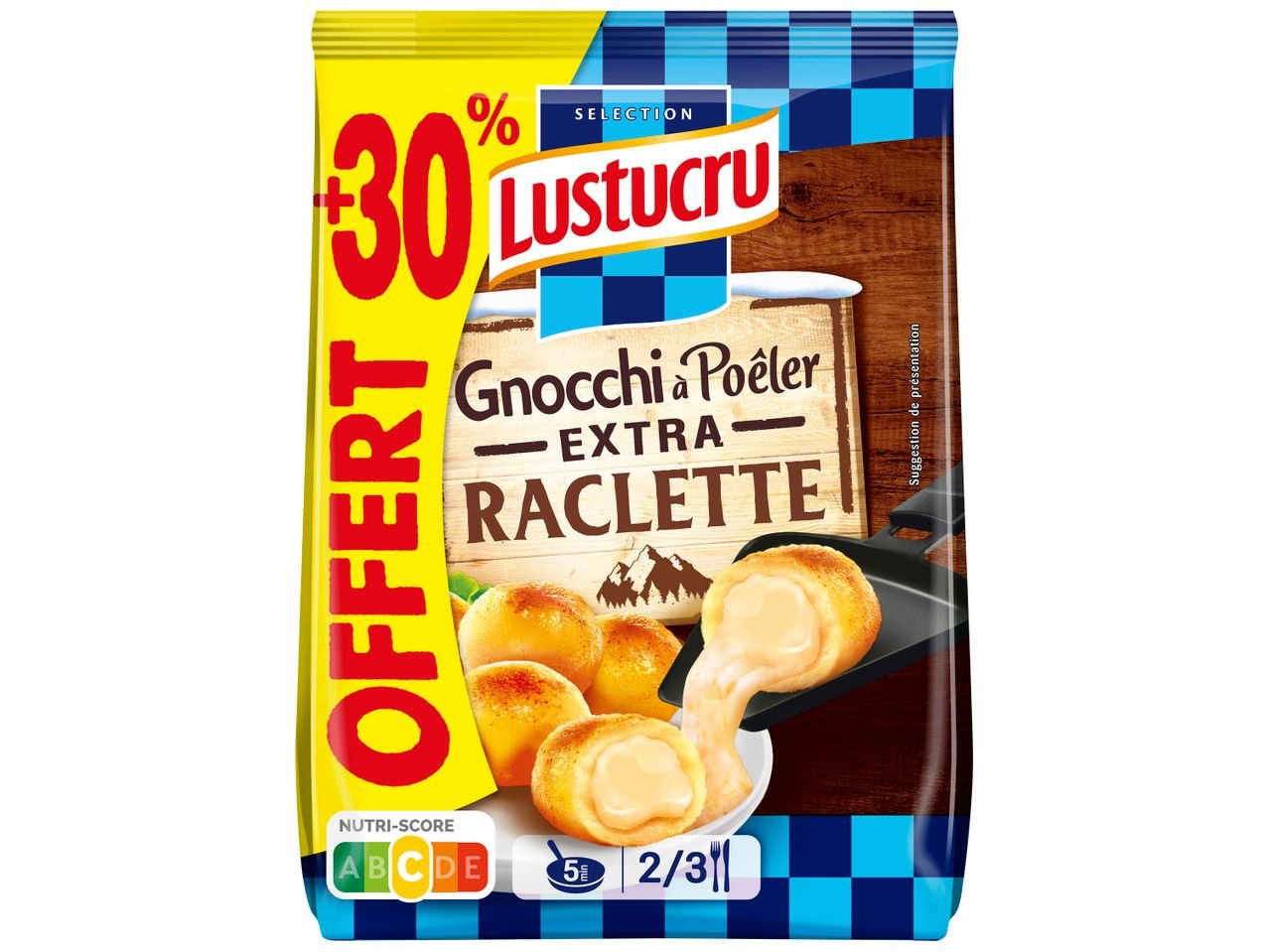 Lustucru gnocchi à poêler extra raclette