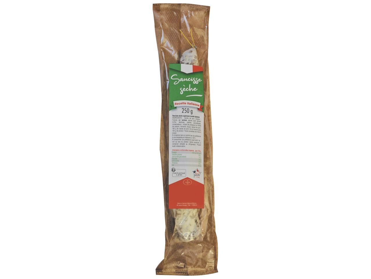 Saucisse sèche droite à l’italienne