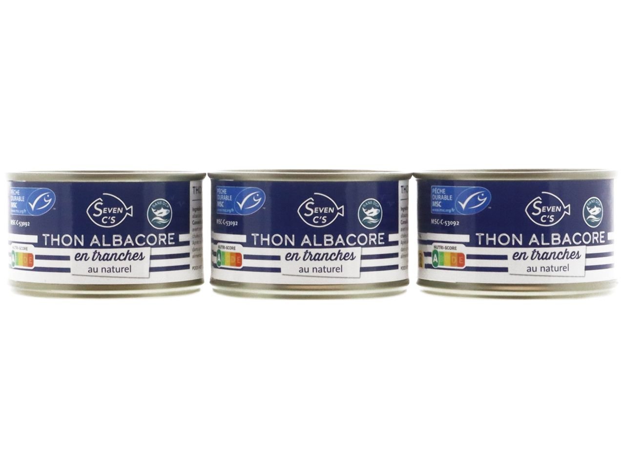 Thon Albacore MSC en tranches au naturel