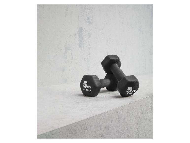 Lot de 2 haltères courts de 5 kg