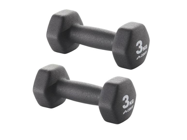 Lot d'haltères, 2x 3 kg ou 2x 4 kg